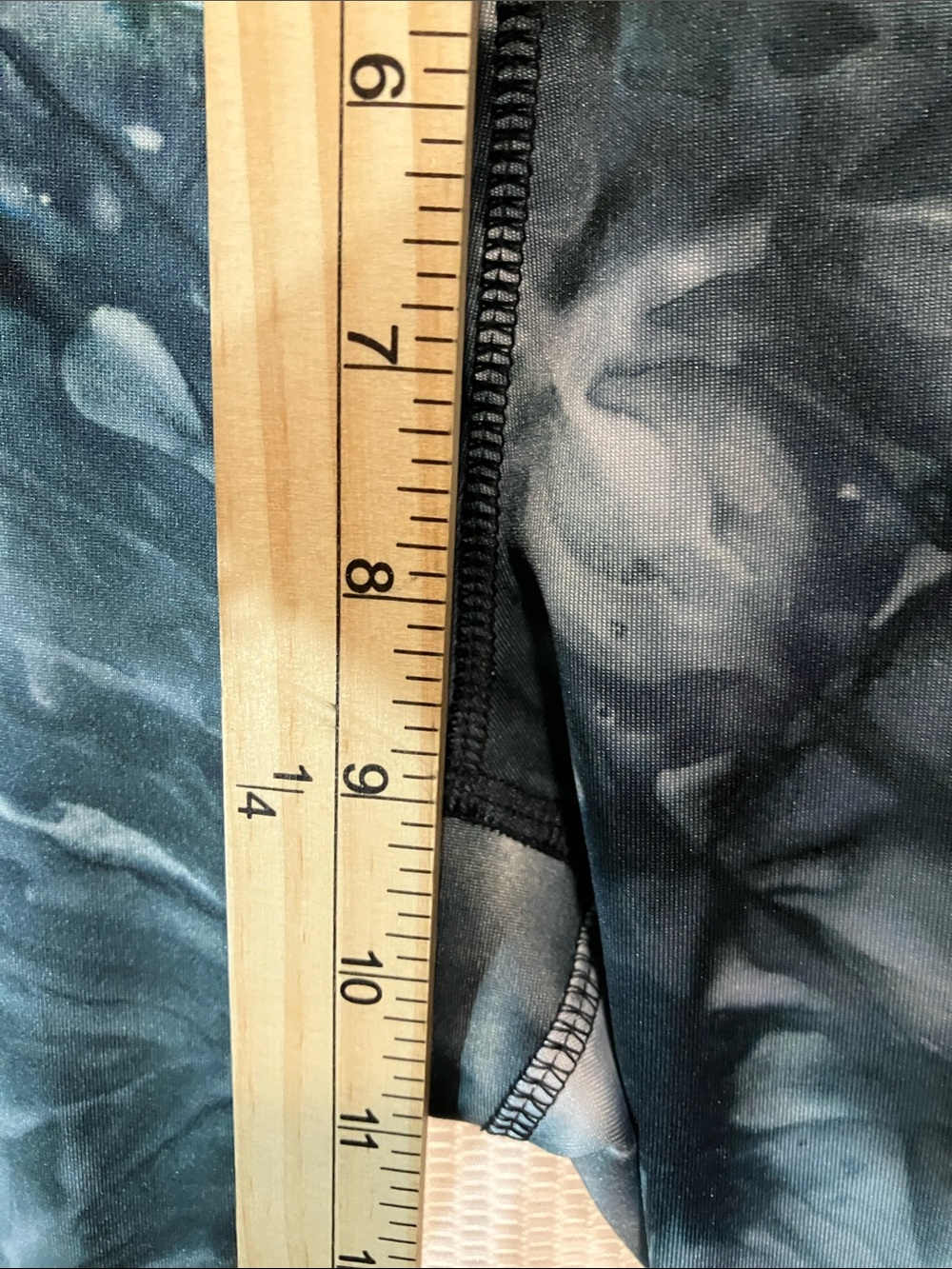 Hannah Blue Gray Tie-Dye Kids Leggings - Picture 6 of 8